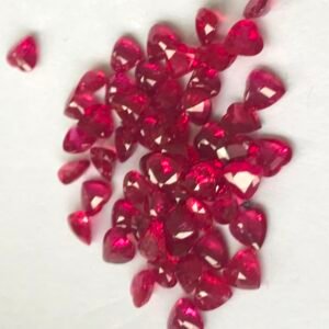 Ruby Heart 4x4mm Red Gemstone