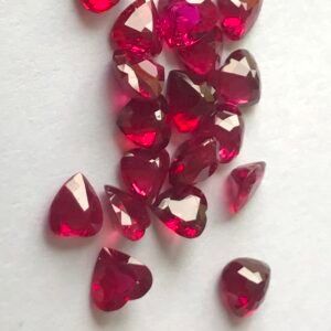 Ruby Heart 5x5mm Red Gemstone