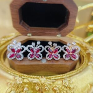 Ruby Earring 1.50 Cts in 18k Gold Jewelry