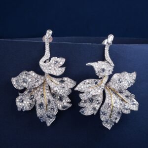 Diamond Earring 3.32 Cts in 18k Gold Jewelry