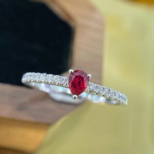 Ruby Ring 0.17 Cts in 18k Gold Jewelry