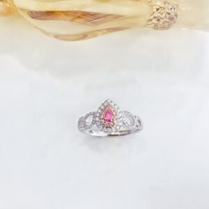 Diamond Ring 0.08 Cts in 18k Gold Jewelry