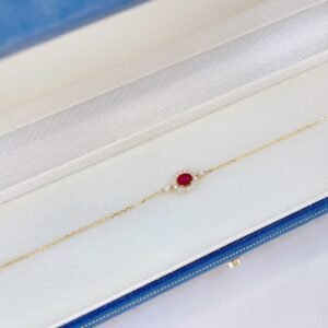 Ruby Bracelet 0.40 Cts in 18k Gold Jewelry