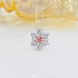 Diamond Pendant 0.08 Cts in 18k Gold Jewelry
