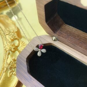 Ruby Pendant 0.16 Cts in 18k Gold Jewelry