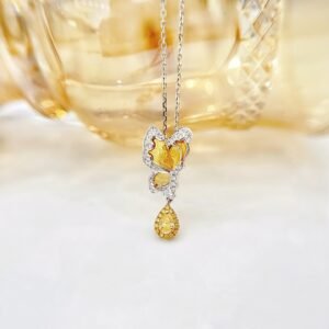 Diamond Pendant 0.14 Cts in 18k Gold Jewelry