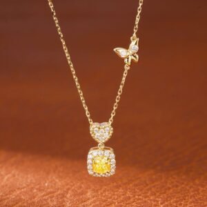 Diamond Pendant 0.31 Cts in 18k Gold Jewelry