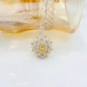 Diamond Pendant 0.45 Cts in 18k Gold Jewelry